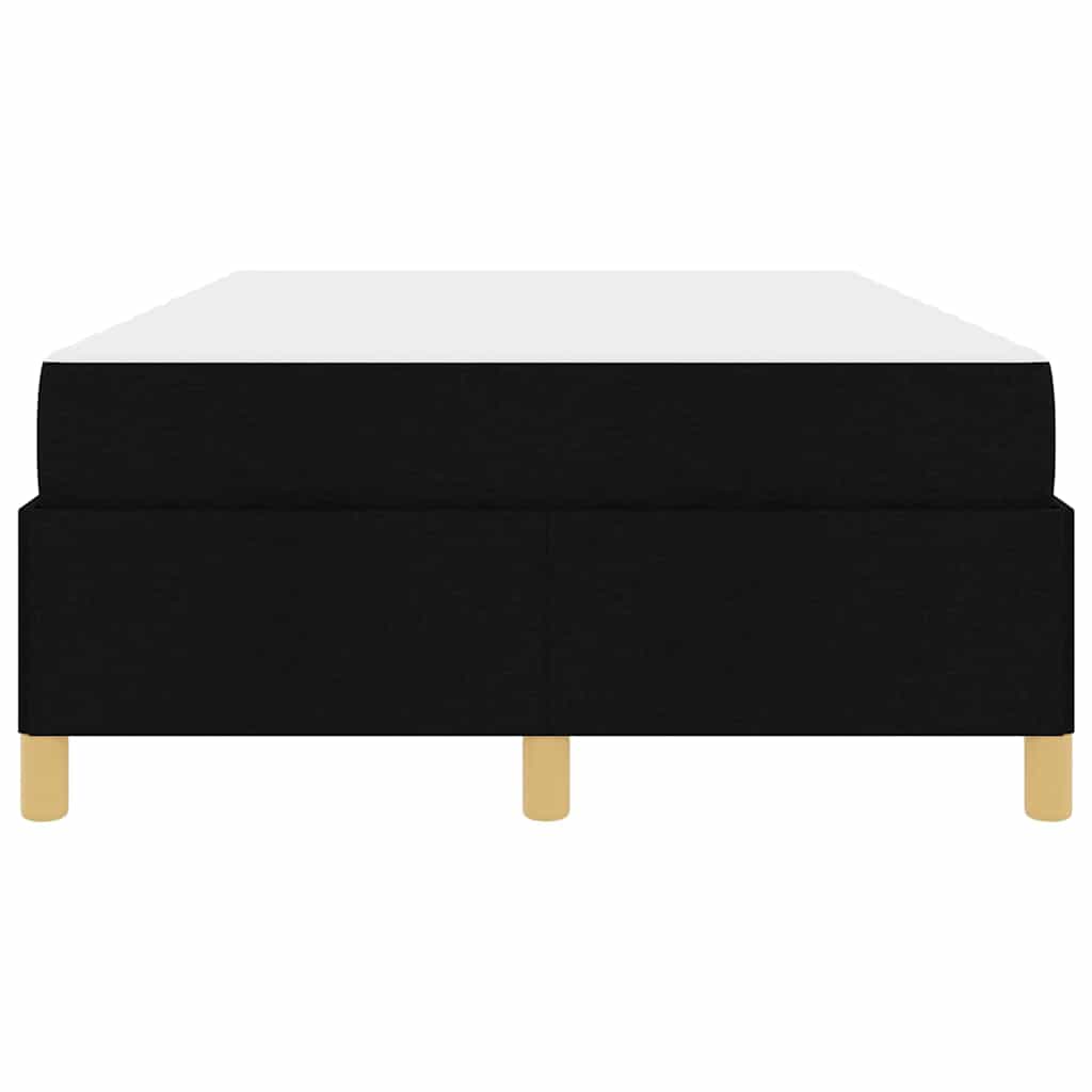 Boxspringbett Schwarz und Weiß und Schwarz 120 x 200 cm Stoff