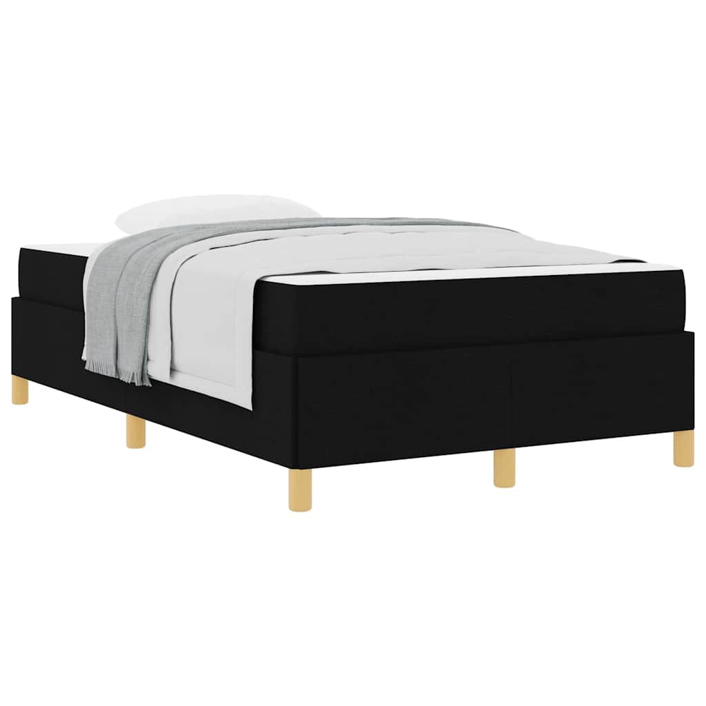 Boxspringbett Schwarz und Weiß und Schwarz 120 x 200 cm Stoff