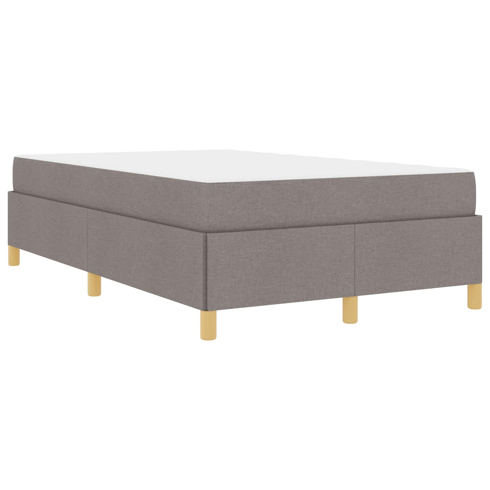 Bettrahmen mit Matratze Taupe 120 x 200 cm Stoff