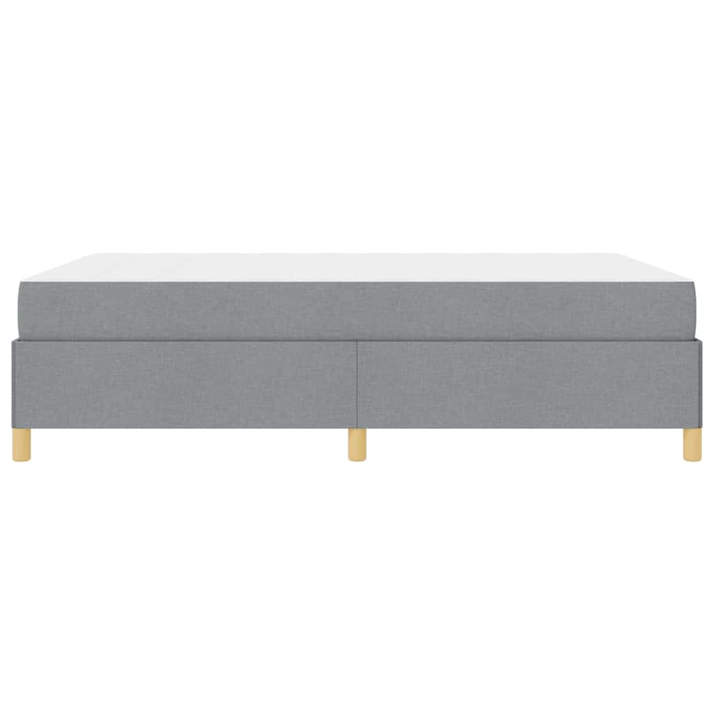 Boxspringbett Hellgrau und Weiß und Hellgrau 140 x 190 cm Stoff