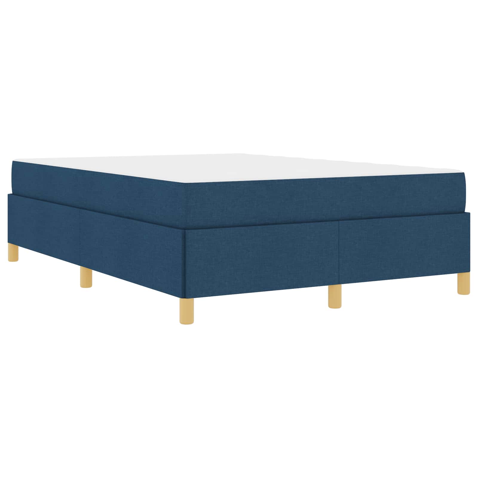 Bettrahmen mit Matratze Blau 140 x 190 cm Stoff