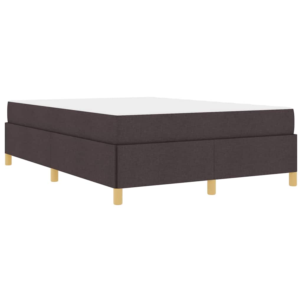 Boxspringbett Dunkelbraun und Weiß 140 x 200 cm Stoff