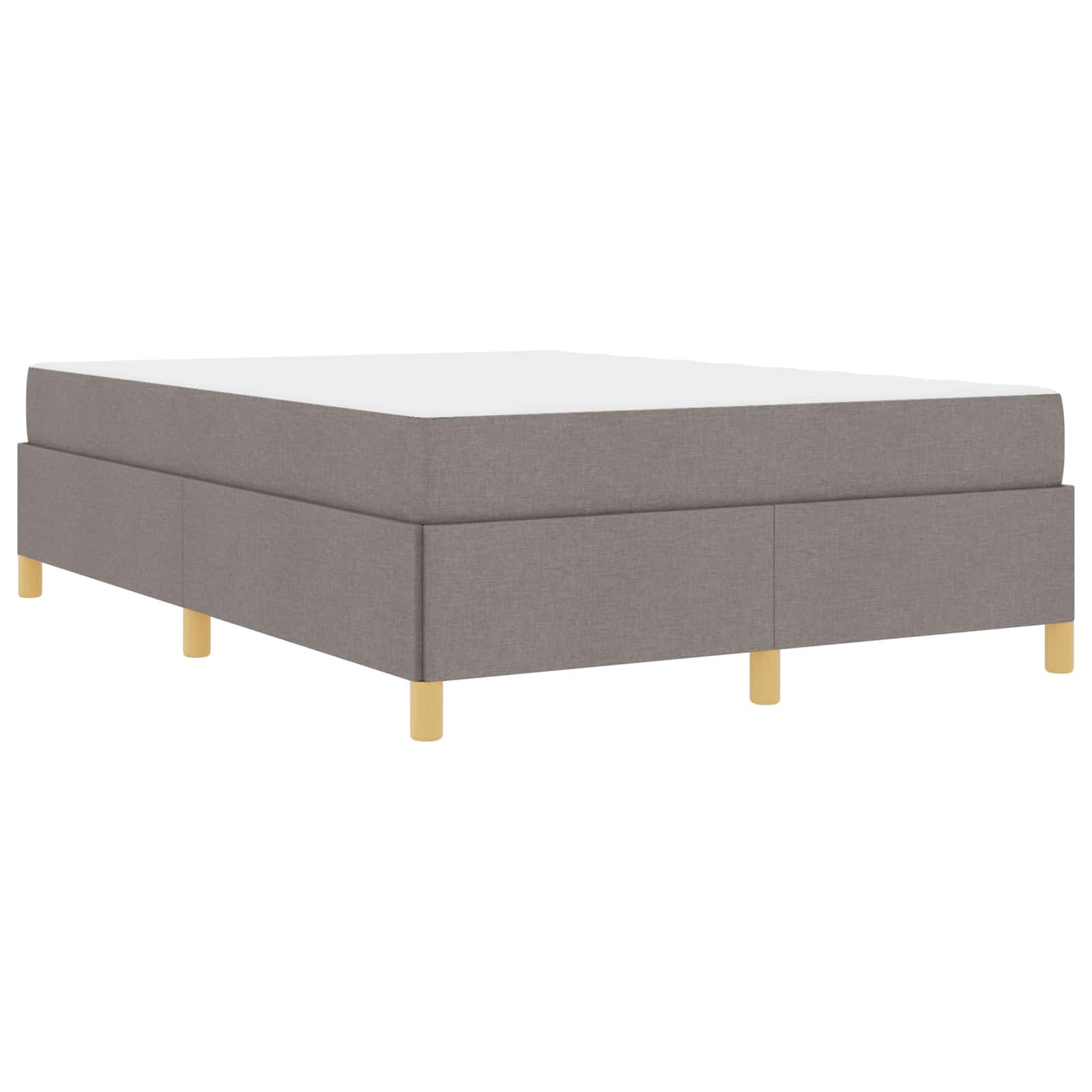 Bettrahmen mit Matratze Taupe 140 x 200 cm Stoff