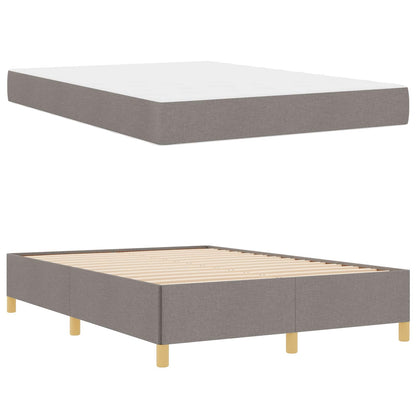 Bettrahmen mit Matratze Taupe 140 x 200 cm Stoff