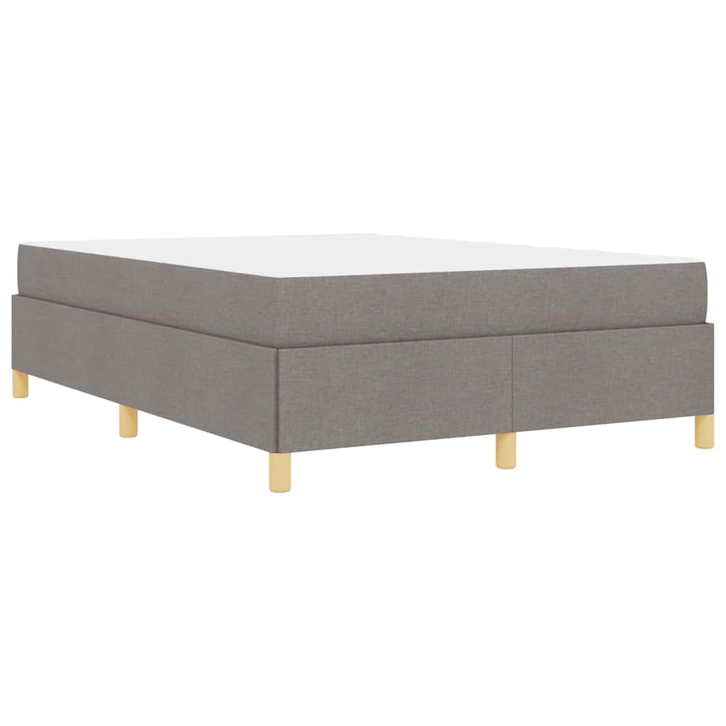 Bettrahmen mit Matratze Taupe 140 x 200 cm Stoff