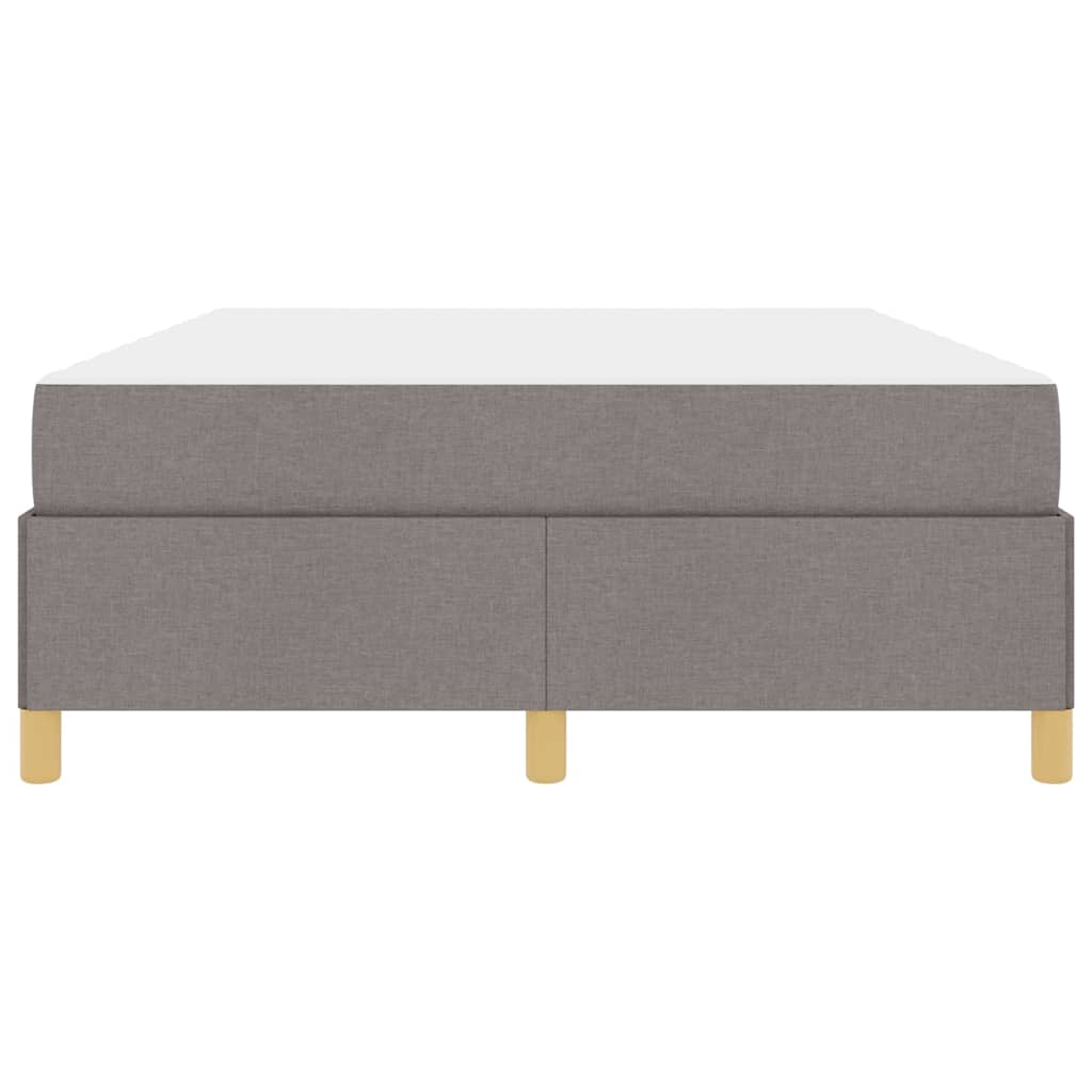 Boxspringbett Taupe und Beige und Weiß 140 x 200 cm Schaum