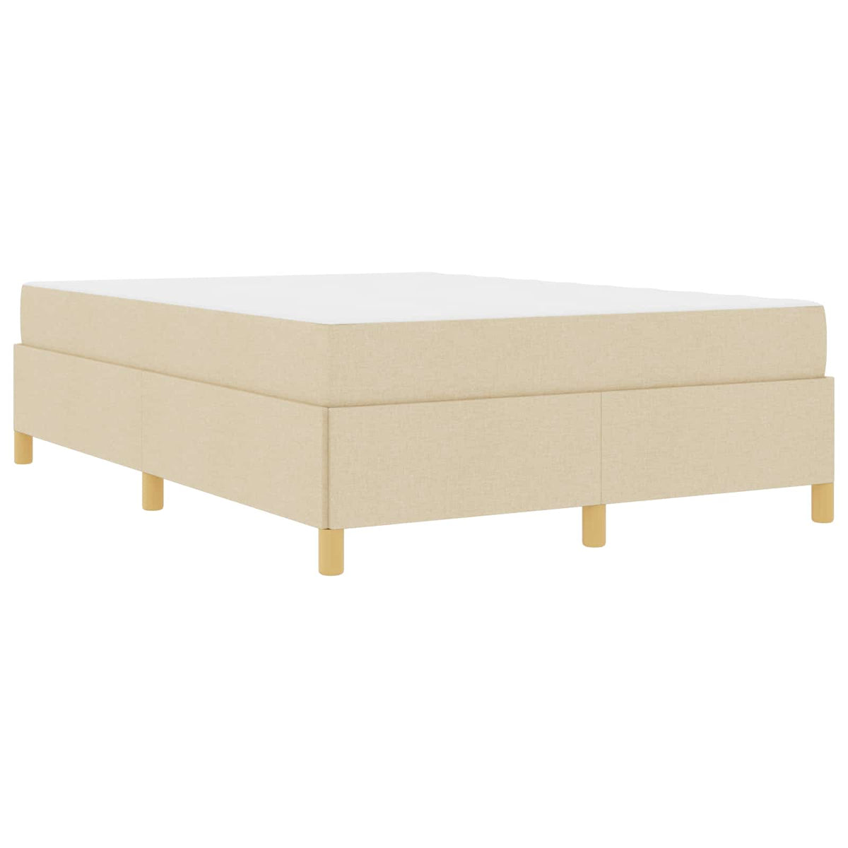 Bettrahmen Creme 140 x 200 cm Stoff