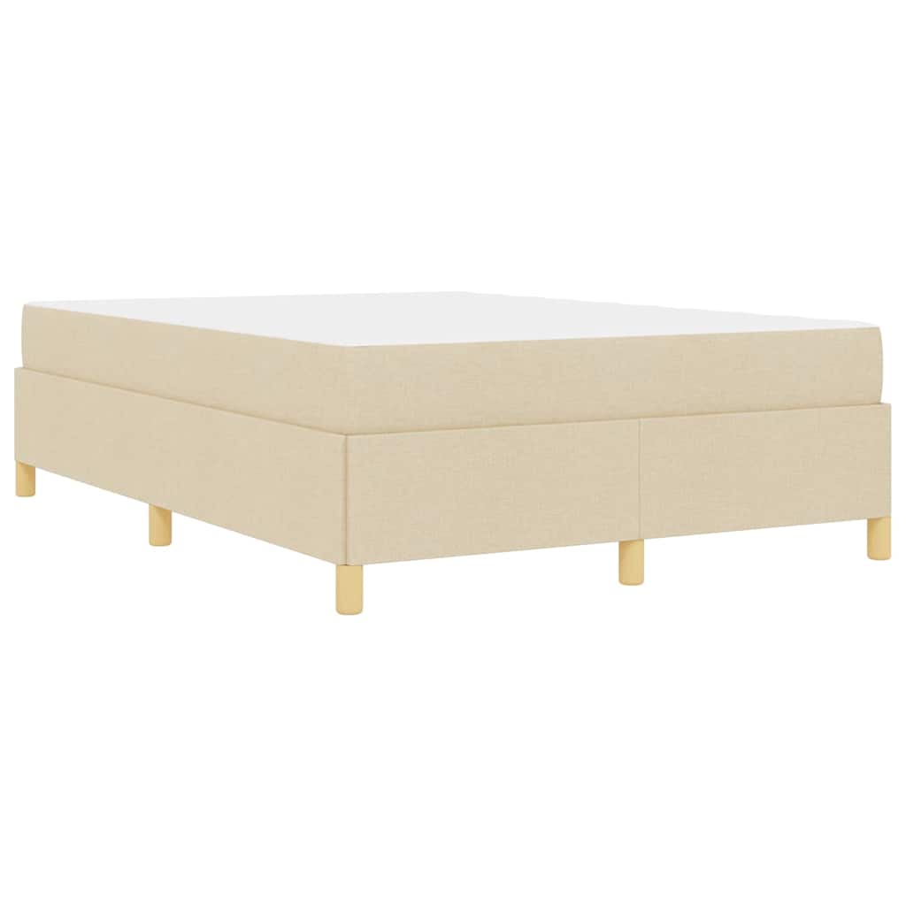 Bettrahmen Creme 140 x 200 cm Stoff