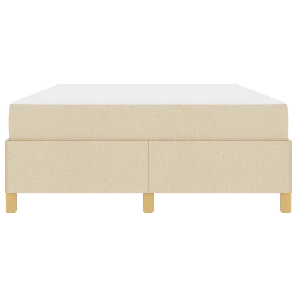 Bettrahmen Creme 140 x 200 cm Stoff