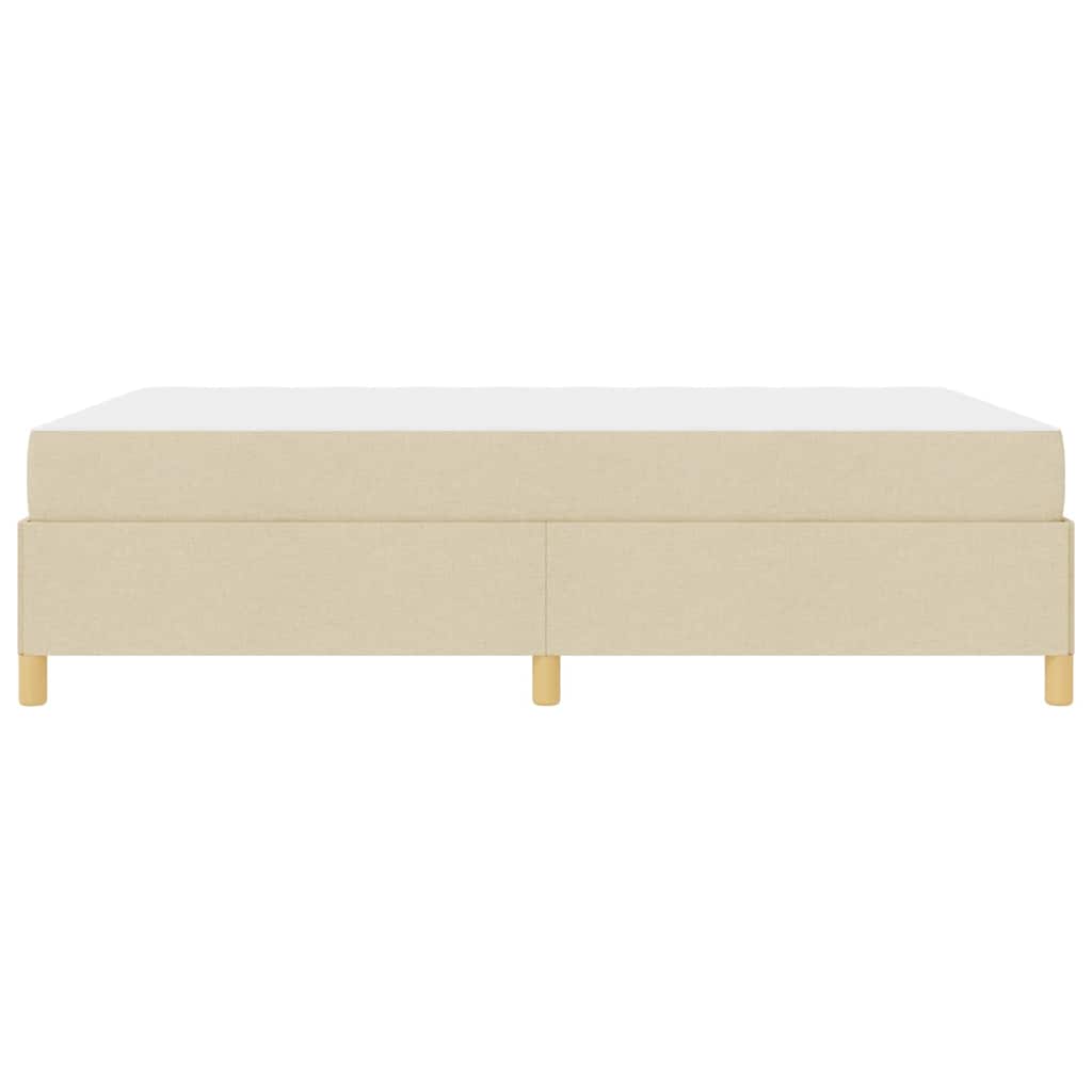 Bettrahmen Creme 140 x 200 cm Stoff