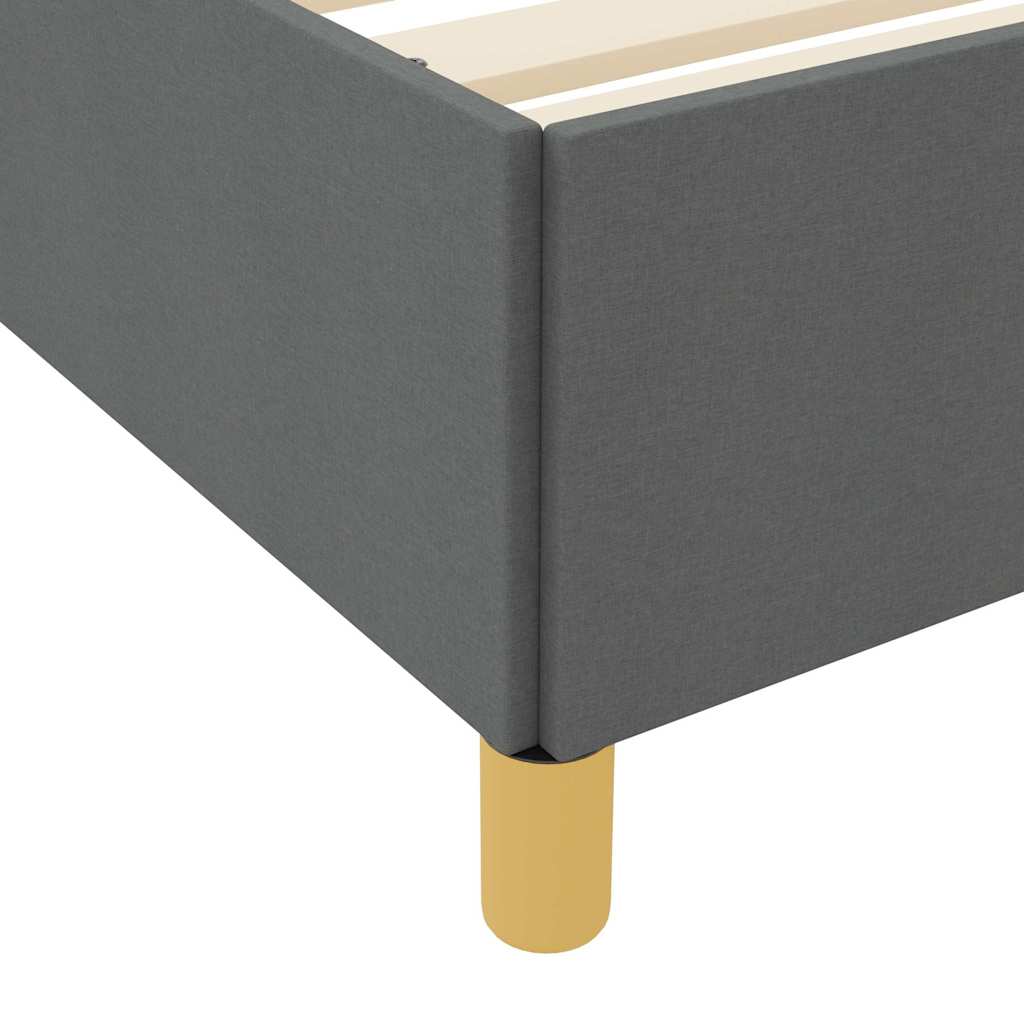 Boxspringbett Dunkelgrau und Weiß 160 x 200 cm Stoff