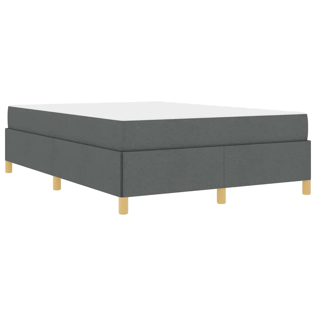 Boxspringbett Dunkelgrau und Weiß 160 x 200 cm Stoff