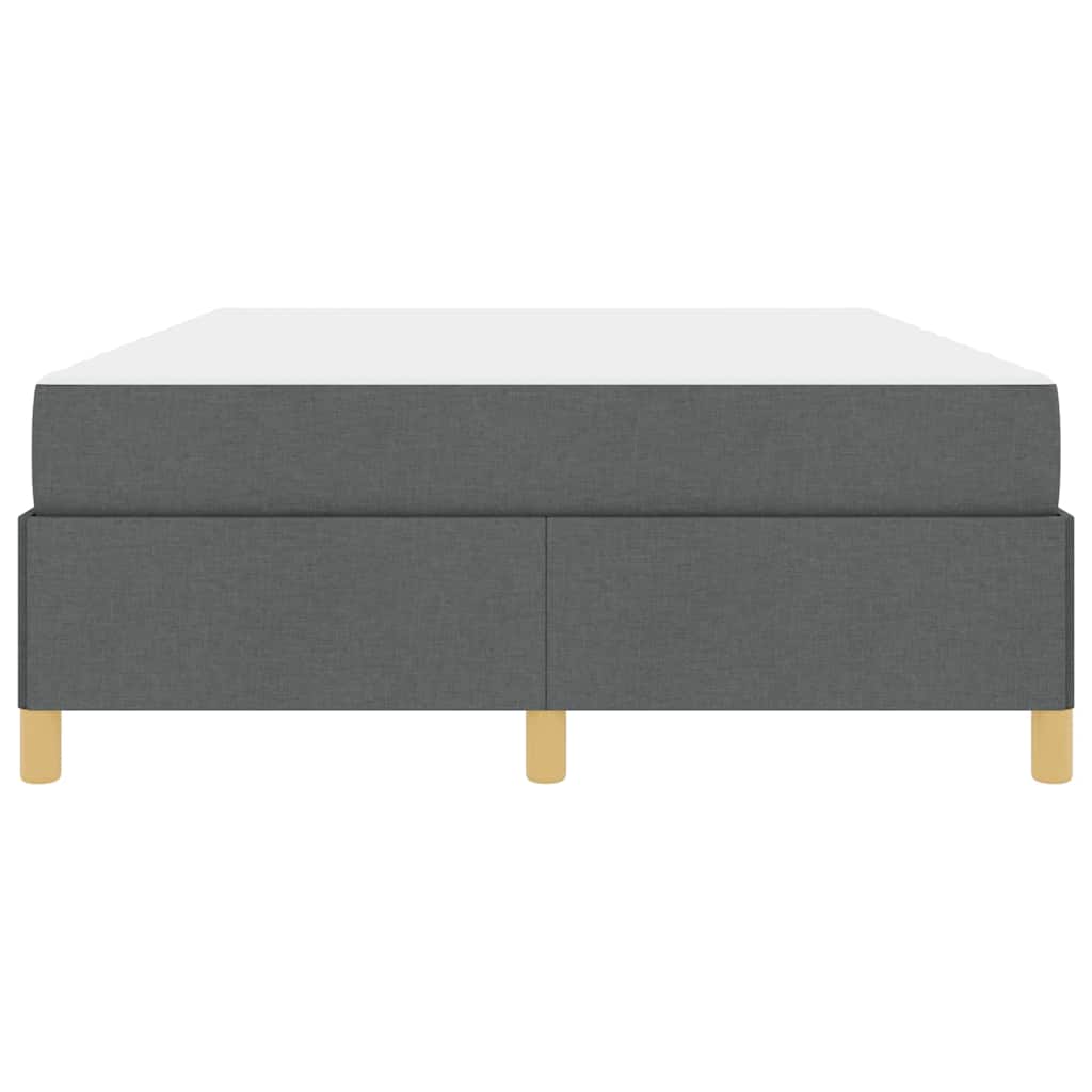 Boxspringbett Dunkelgrau und Weiß 160 x 200 cm Stoff