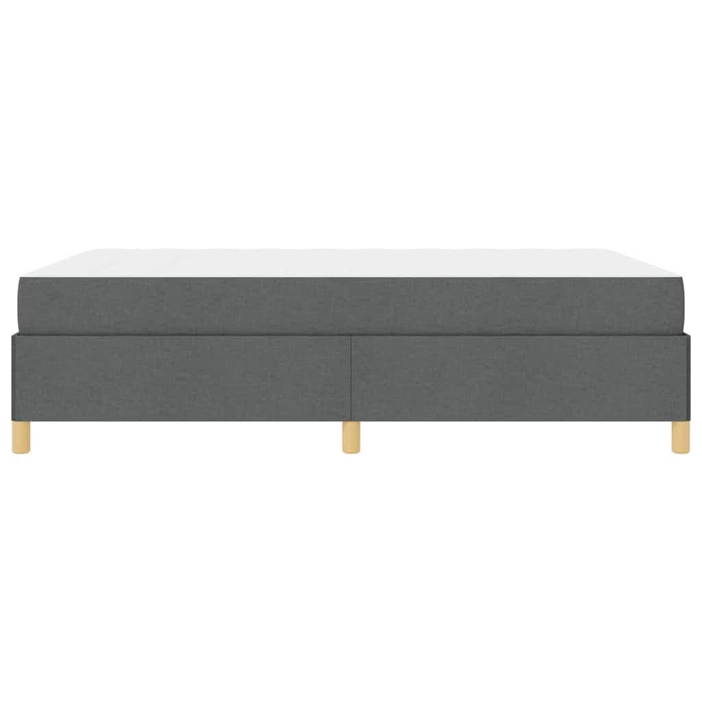 Boxspringbett Dunkelgrau und Weiß 160 x 200 cm Stoff