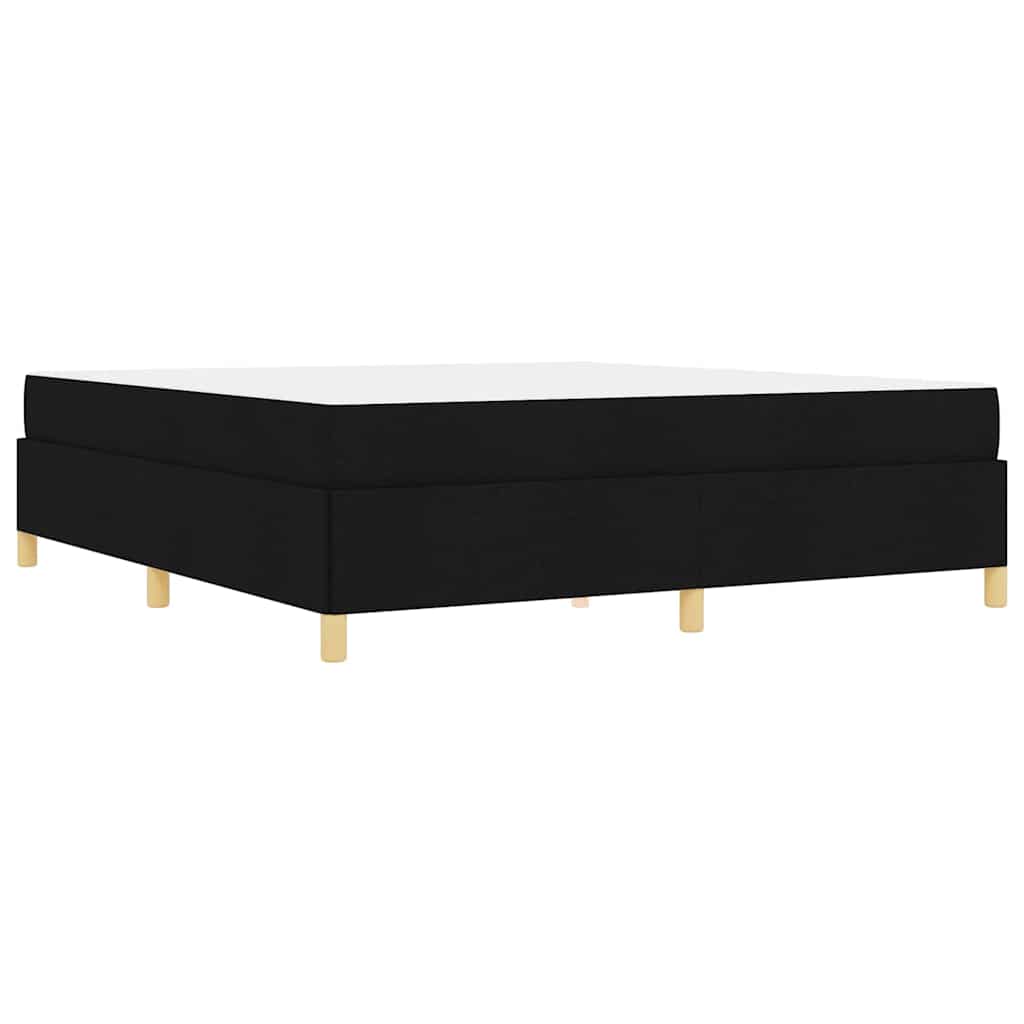 Boxspringbett Schwarz und Weiß und Schwarz 180 x 200 cm Stoff