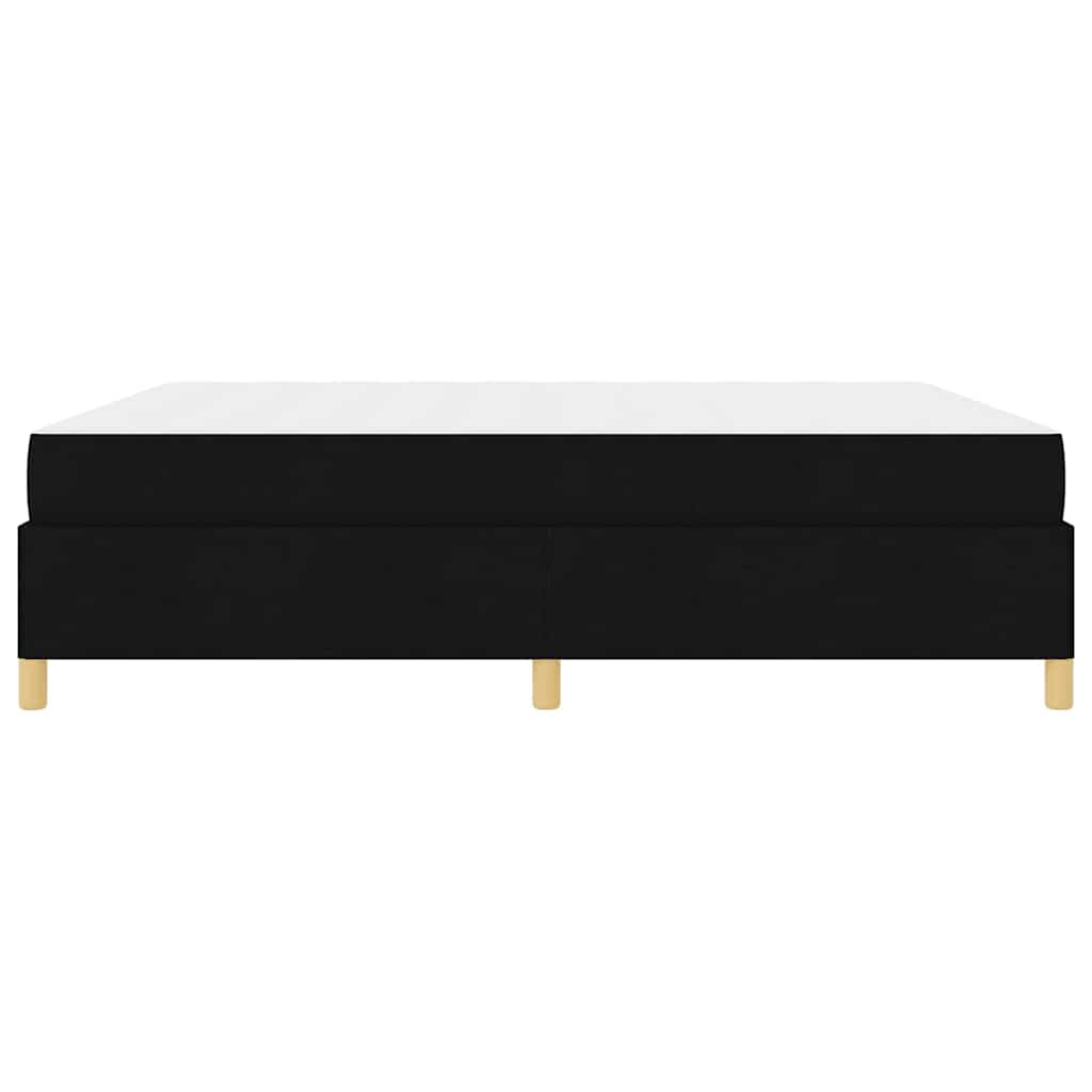 Boxspringbett Schwarz und Weiß und Schwarz 180 x 200 cm Stoff