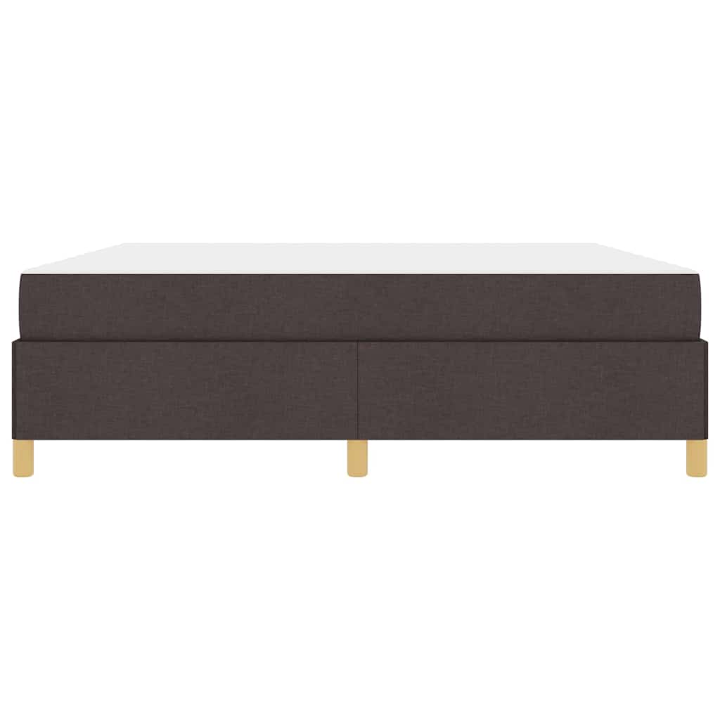 Boxspringbett Dunkelbraun und Weiß 180 x 200 cm Stoff