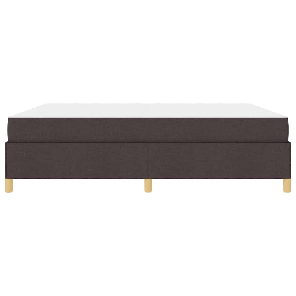 Boxspringbett Dunkelbraun und Weiß 180 x 200 cm Stoff