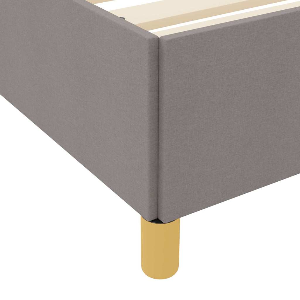 Boxspringbett mit Matratze Taupe und Weiß 180 x 200 cm Stoff