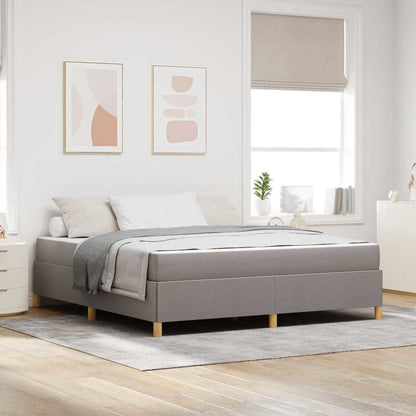 Bettrahmen mit Matratze Taupe 180 x 200 cm Stoff