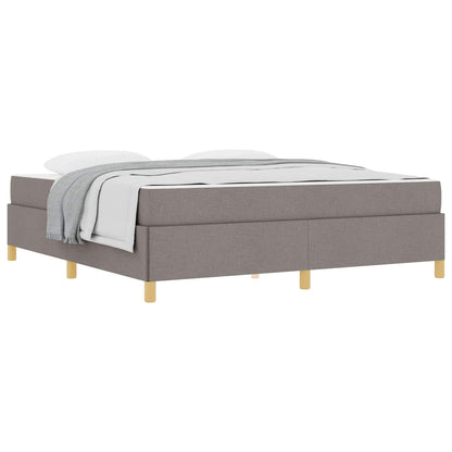 Bettrahmen mit Matratze Taupe 180 x 200 cm Stoff