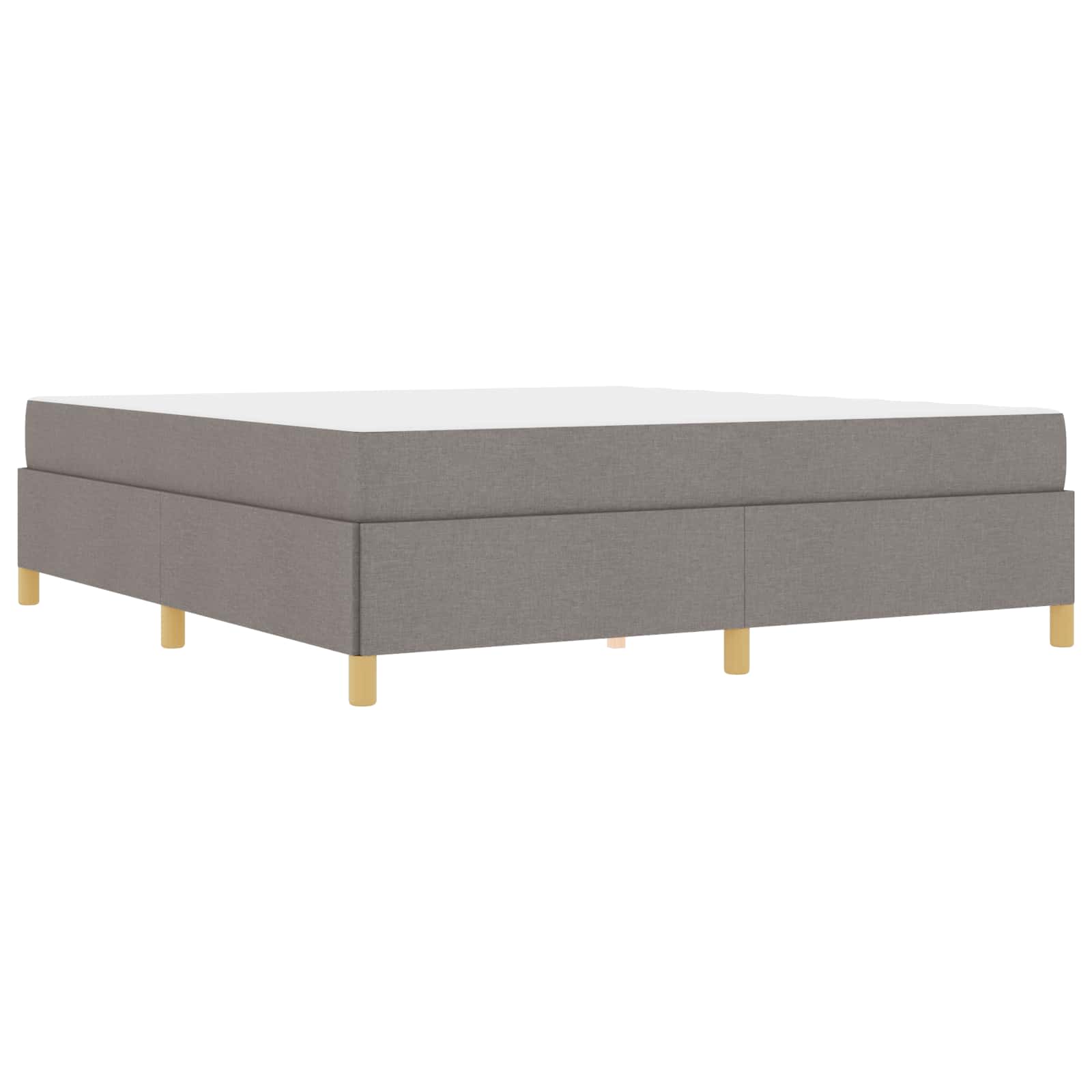 Bettrahmen mit Matratze Taupe 180 x 200 cm Stoff