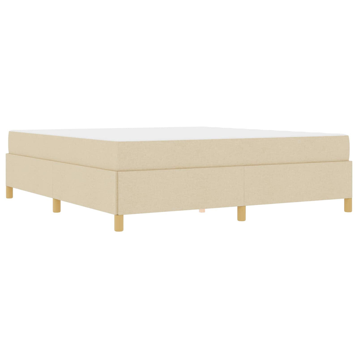 Bettrahmen Creme 180 x 200 cm Stoff