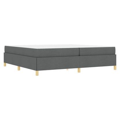 Bettrahmen mit Matratze Dunkelgrau 200 x 200 cm Stoff