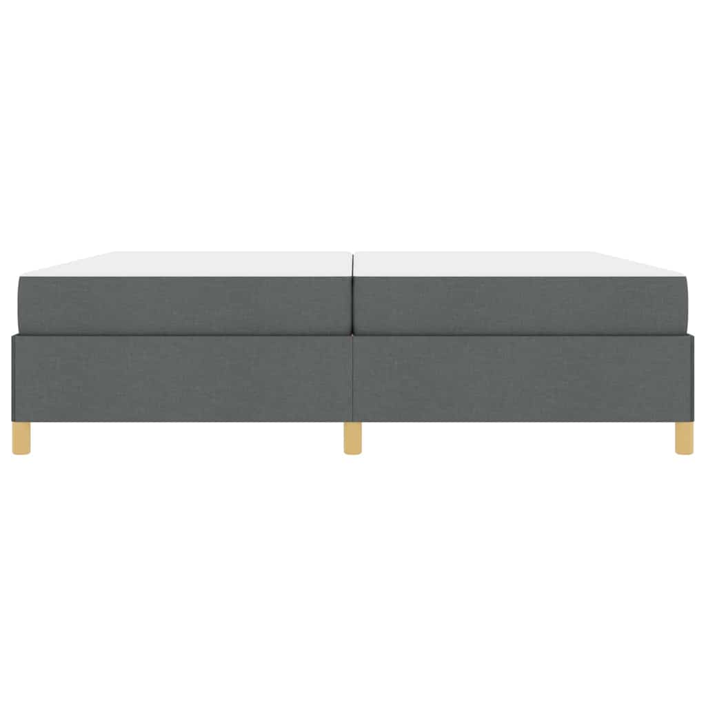 Bettrahmen mit Matratze Dunkelgrau 200 x 200 cm Stoff