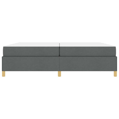 Bettrahmen mit Matratze Dunkelgrau 200 x 200 cm Stoff