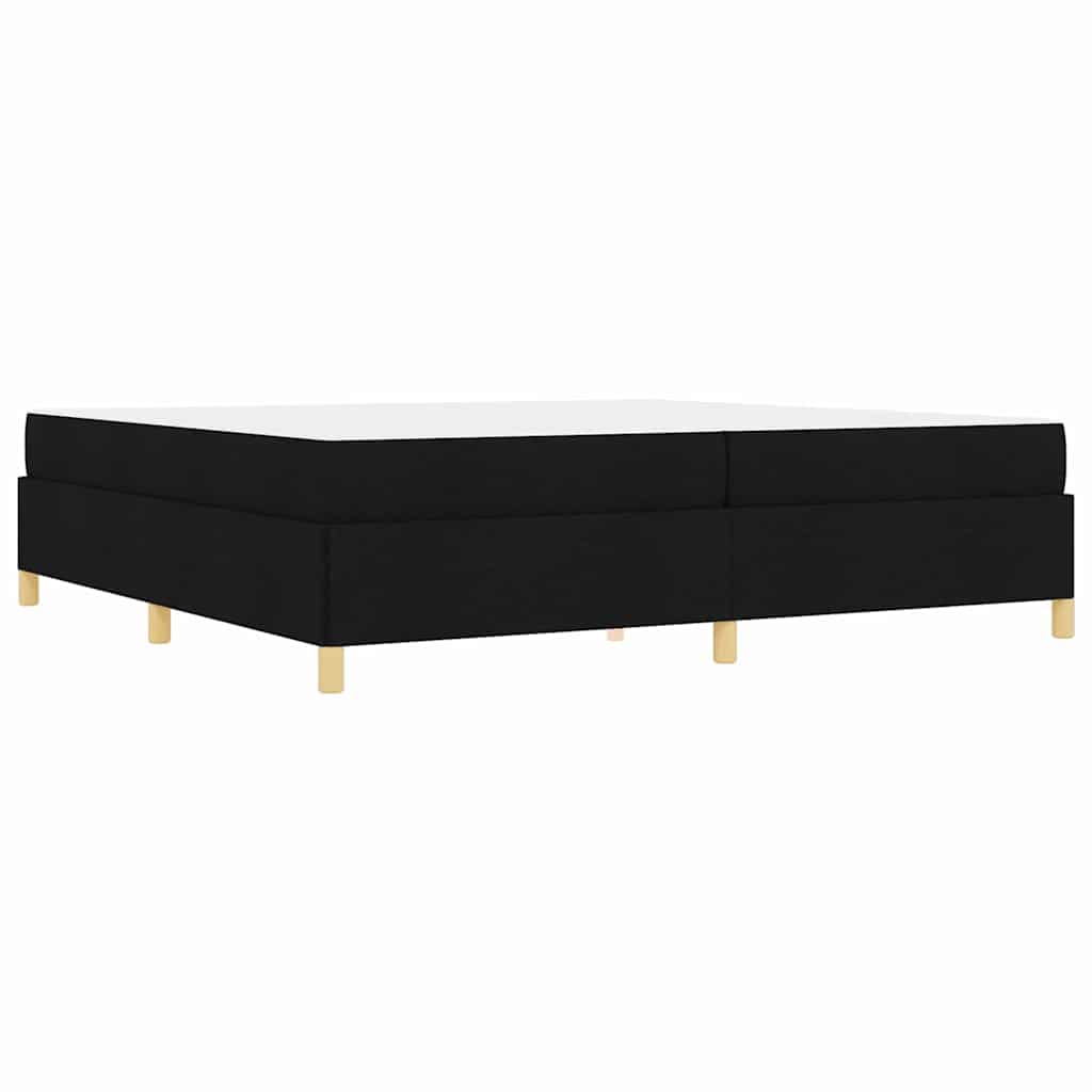 Bettrahmen mit Matratze Schwarz 200 x 200 cm Stoff