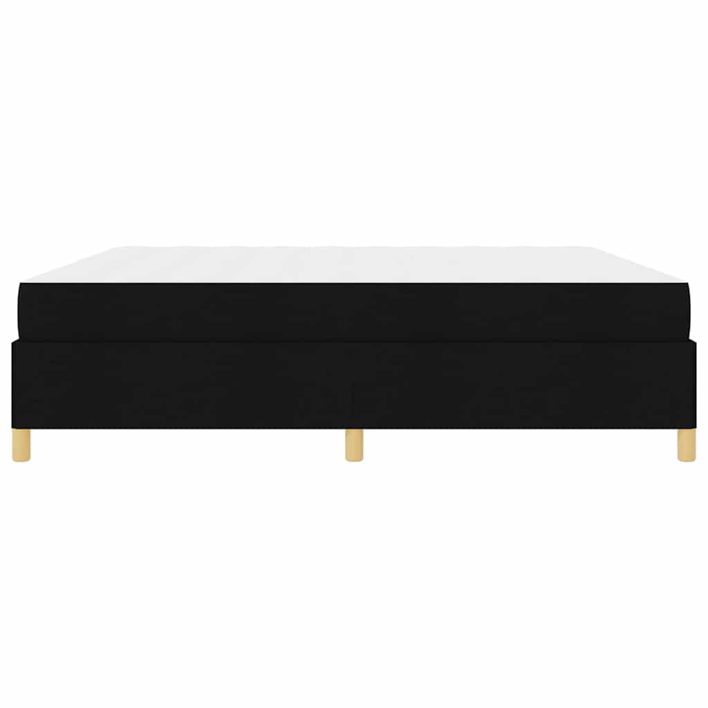 Boxspringbett Schwarz und Weiß und Schwarz 200 x 200 cm Stoff