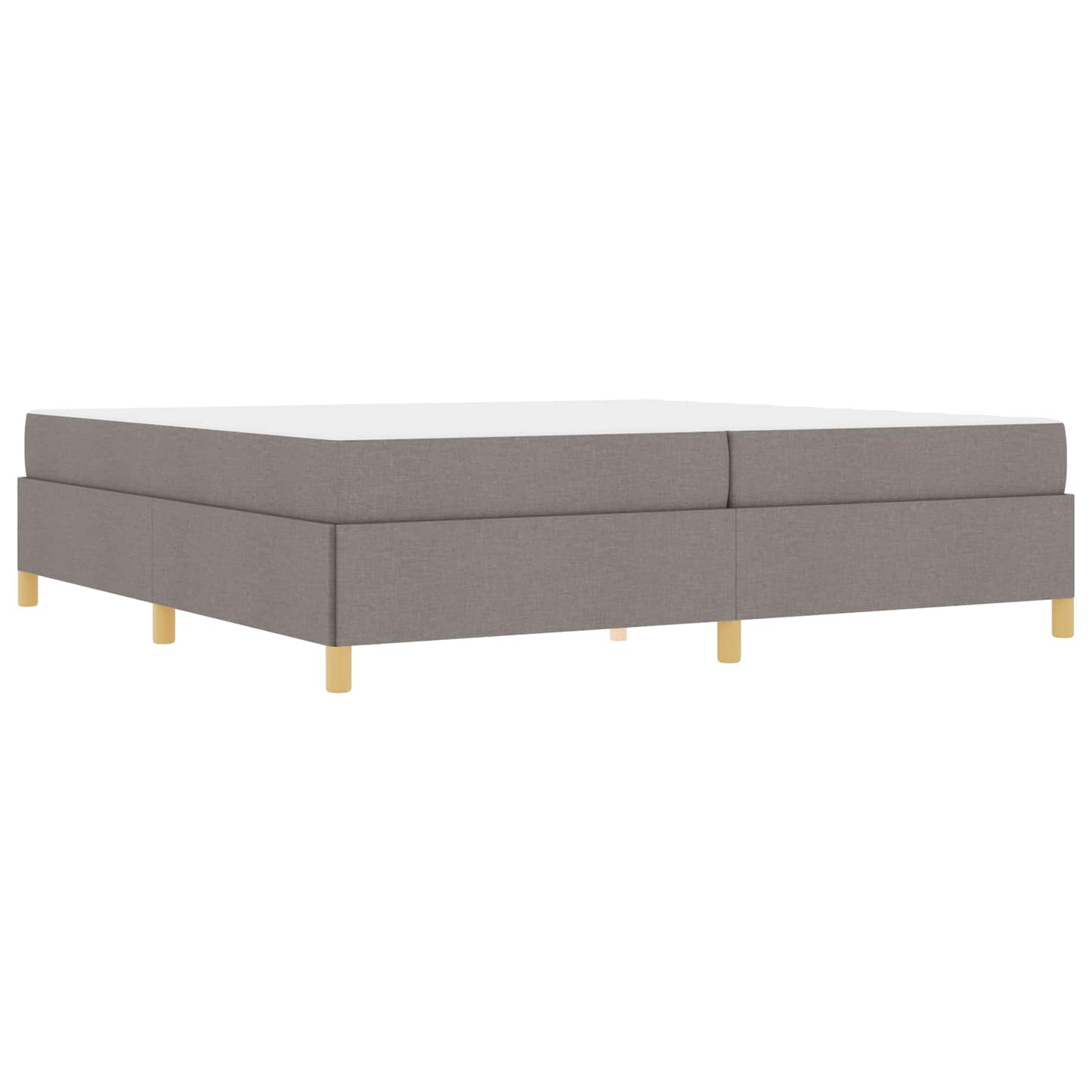Bettrahmen mit Matratze Taupe 200 x 200 cm Stoff