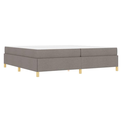 Bettrahmen mit Matratze Taupe 200 x 200 cm Stoff
