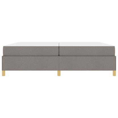 Bettrahmen mit Matratze Taupe 200 x 200 cm Stoff