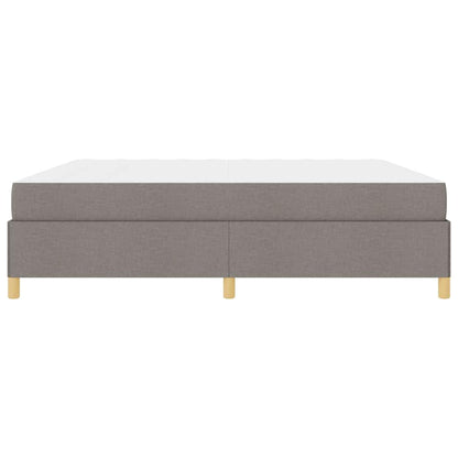 Bettrahmen mit Matratze Taupe 200 x 200 cm Stoff