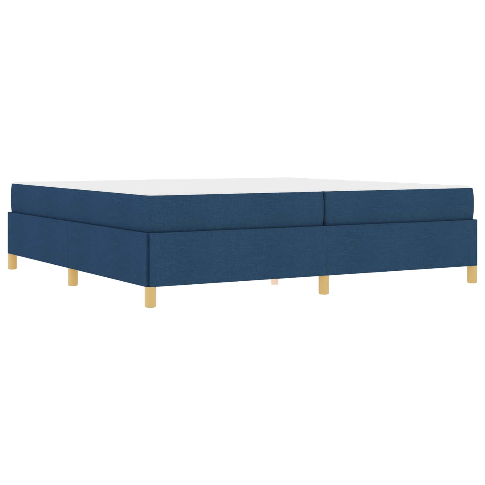 Bettrahmen mit Matratze Blau 200 x 200 cm Stoff