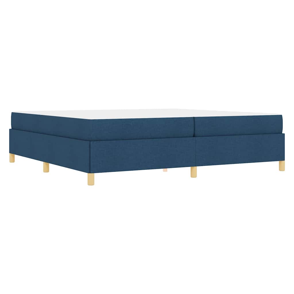 Bettrahmen mit Matratze Blau 200 x 200 cm Stoff
