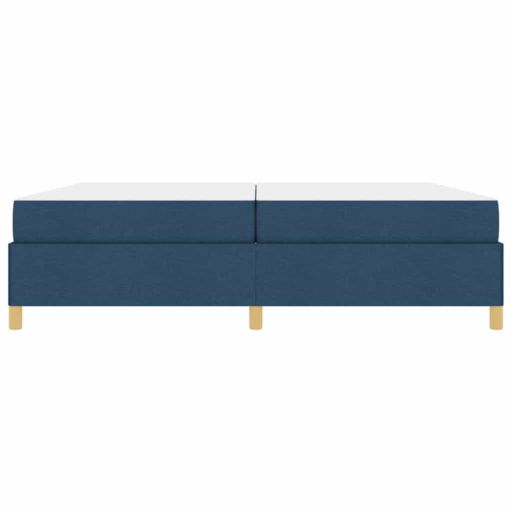 Boxspringbett Blau und Dunkelblau und Weiß 200 x 200 cm Stoff