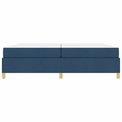 Bettrahmen mit Matratze Blau 200 x 200 cm Stoff