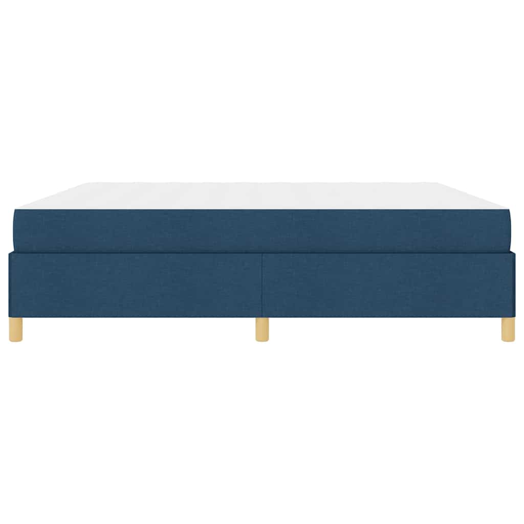 Boxspringbett Blau und Dunkelblau und Weiß 200 x 200 cm Stoff