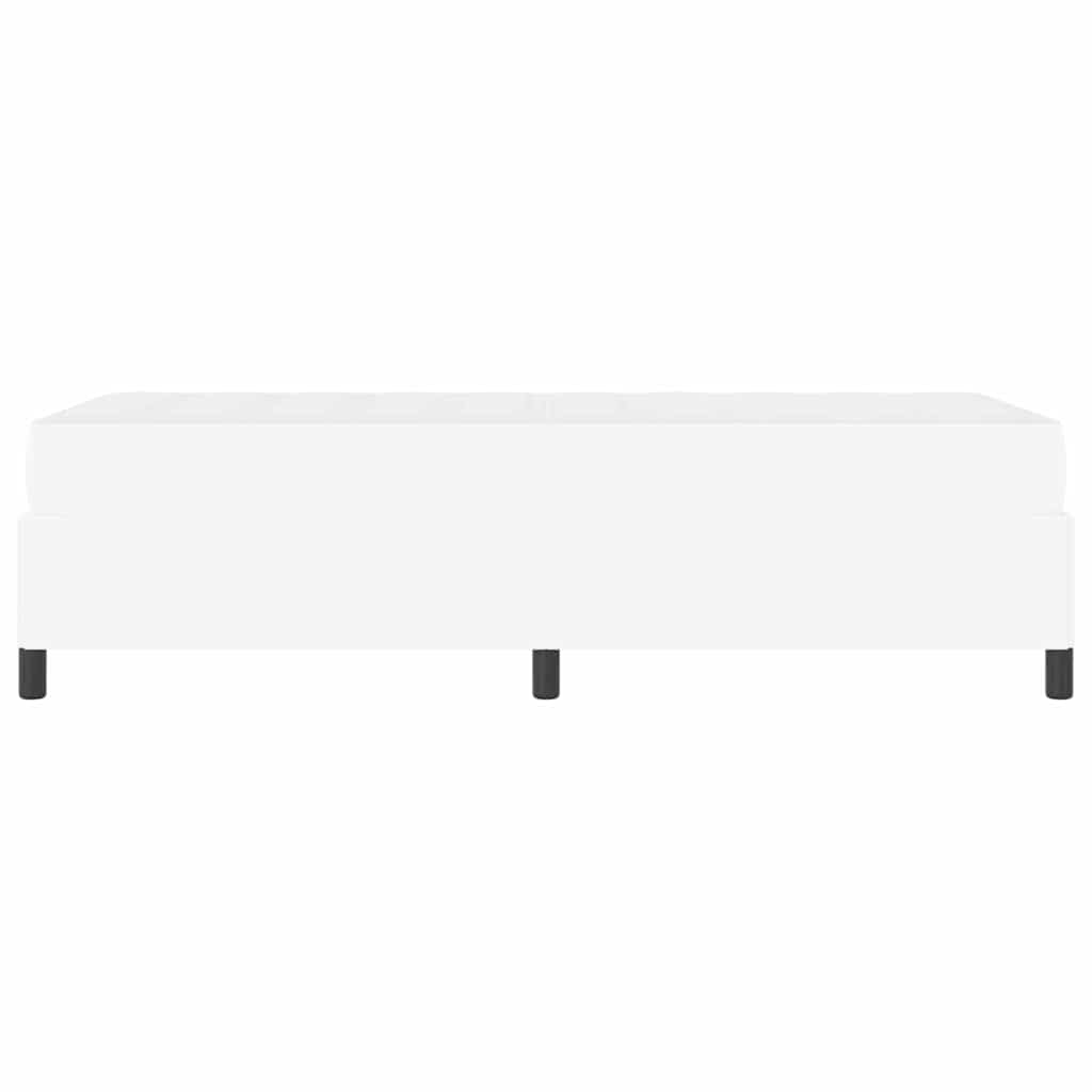 Bettgestell mit Matratze Weiß 80 x 200 cm Kunstleder