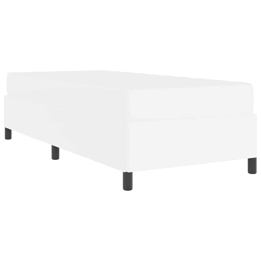 Bettgestell mit Matratze Weiß 90 x 190 cm Kunstleder