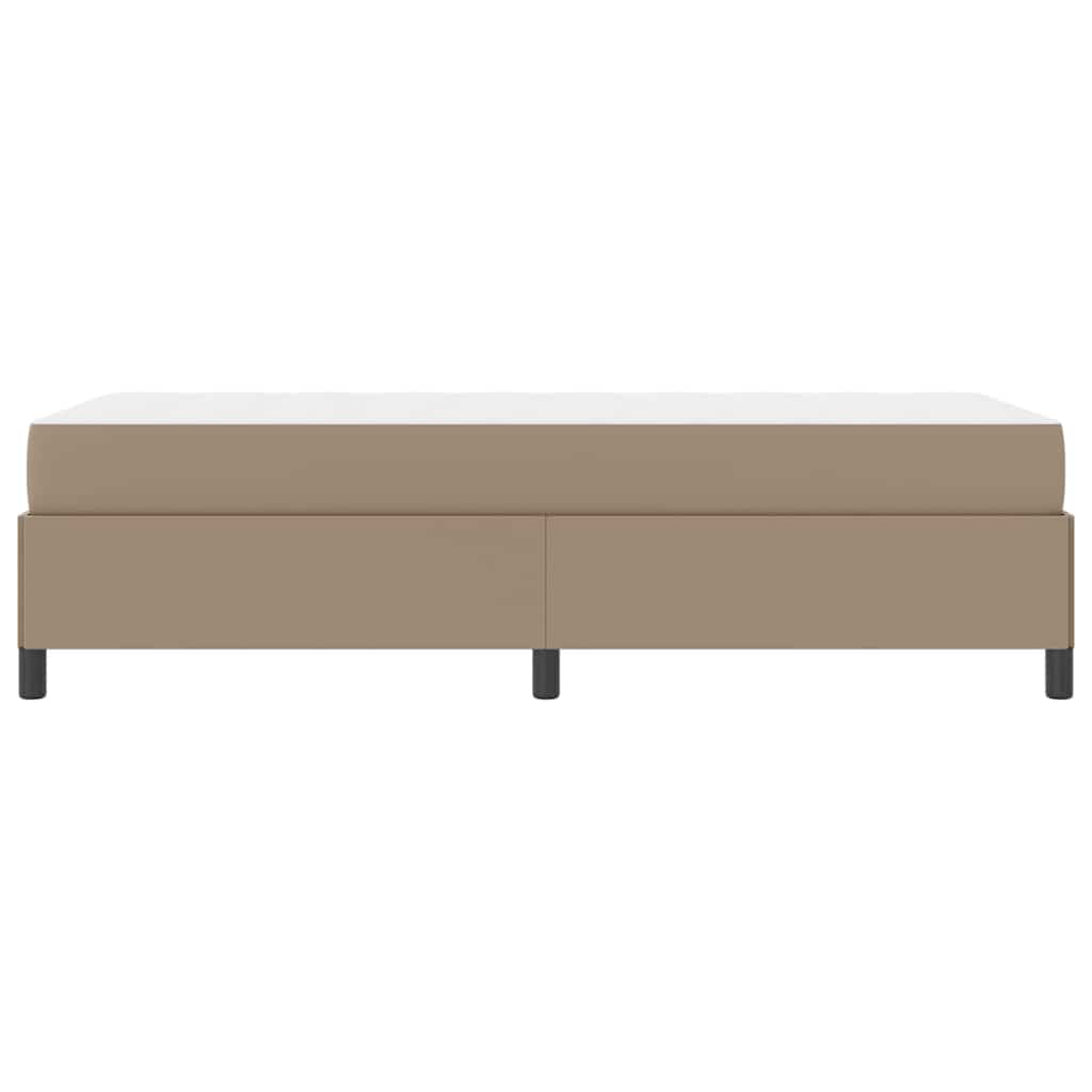 Bettgestell mit Matratze Cappuccino 100 x 200 cm Kunstleder