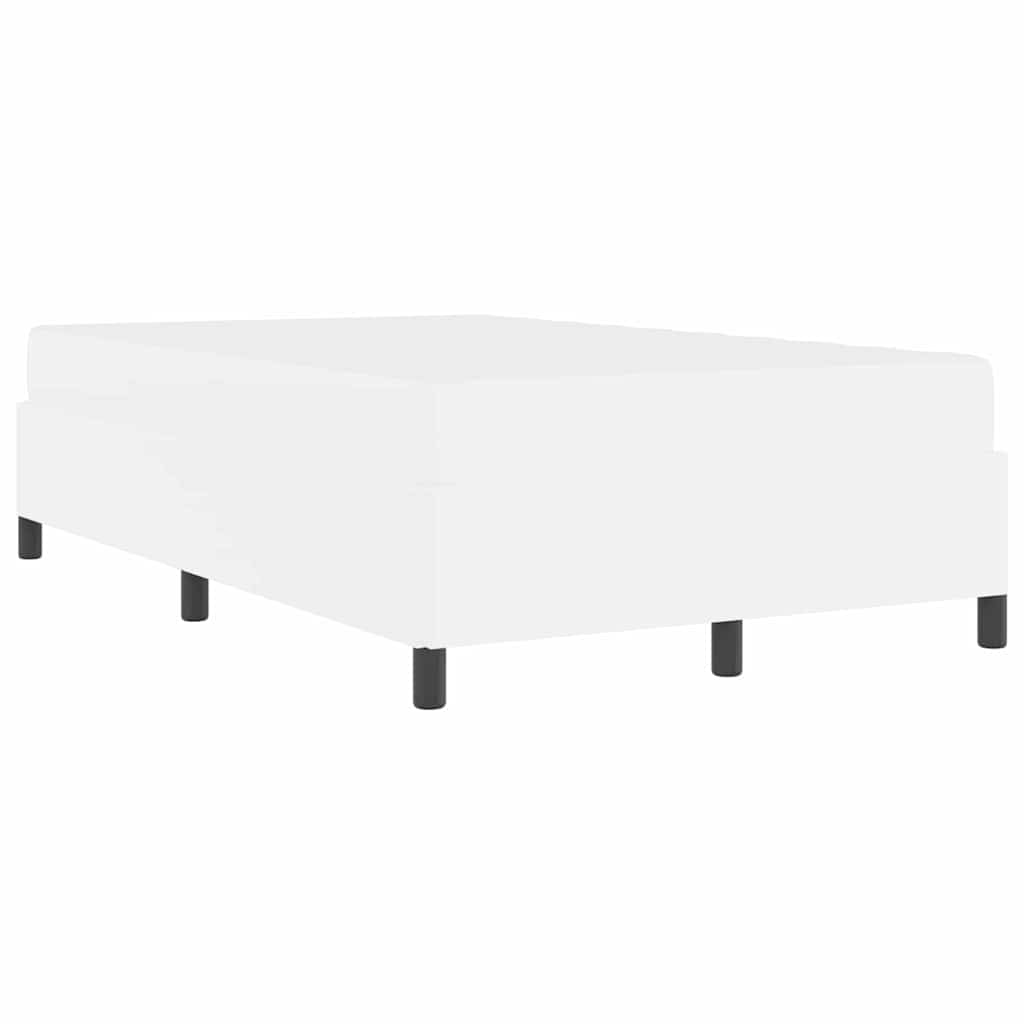 Bettgestell mit Matratze Weiß 120 x 190 cm Kunstleder