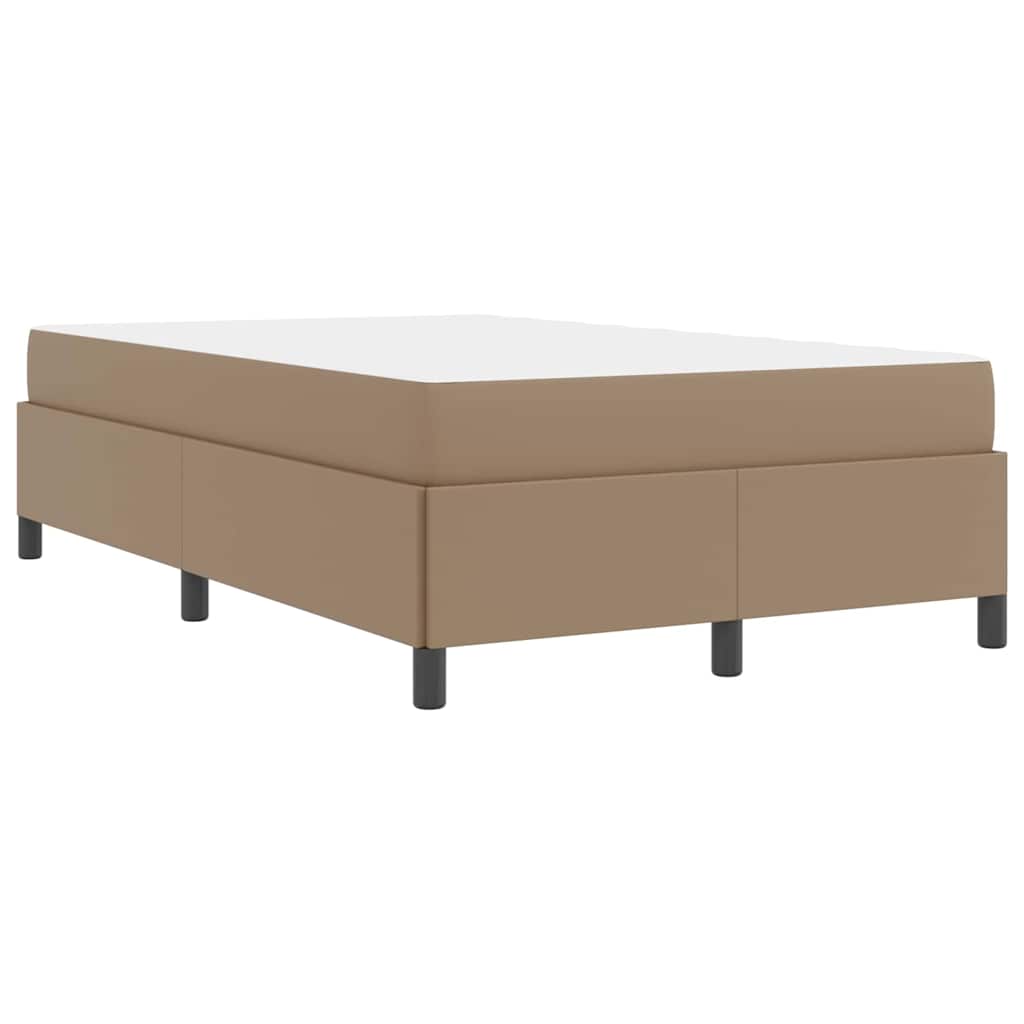 Bettgestell mit Matratze Cappuccino 120 x 200 cm Kunstleder