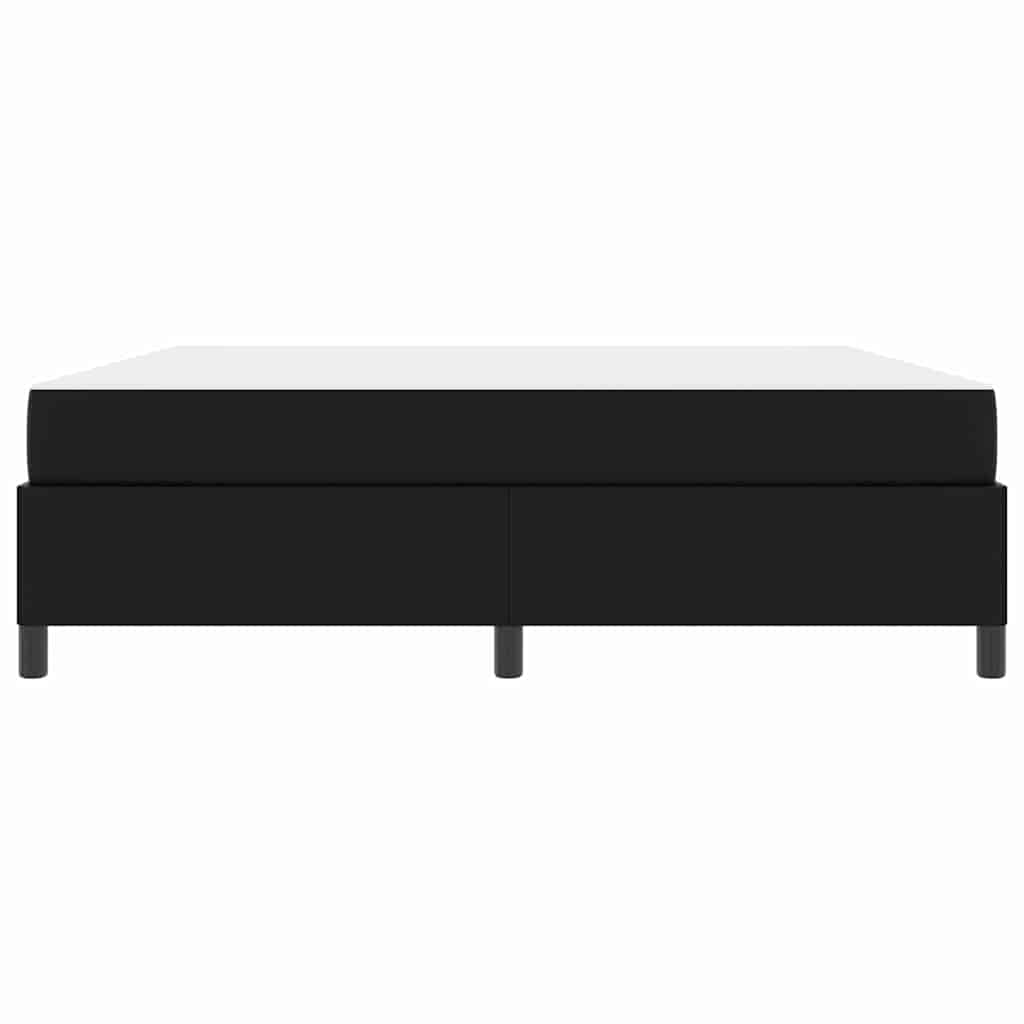 Bettgestell mit Matratze Schwarz 180 x 200 cm Kunstleder
