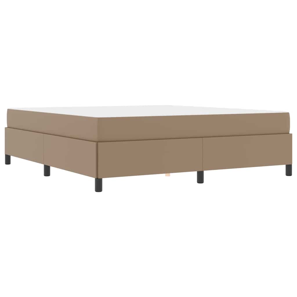 Bettgestell mit Matratze Cappuccino 180 x 200 cm Kunstleder