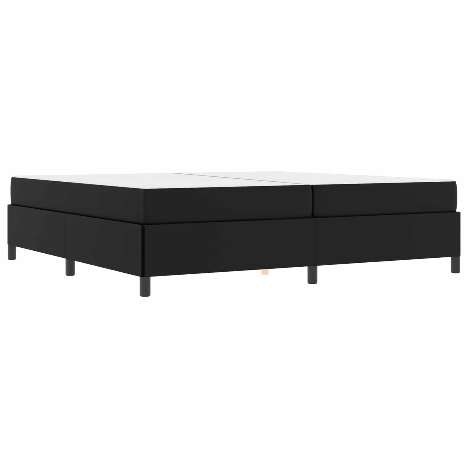 Bettrahmen mit Matratze Schwarz 200 x 200 cm Stoff