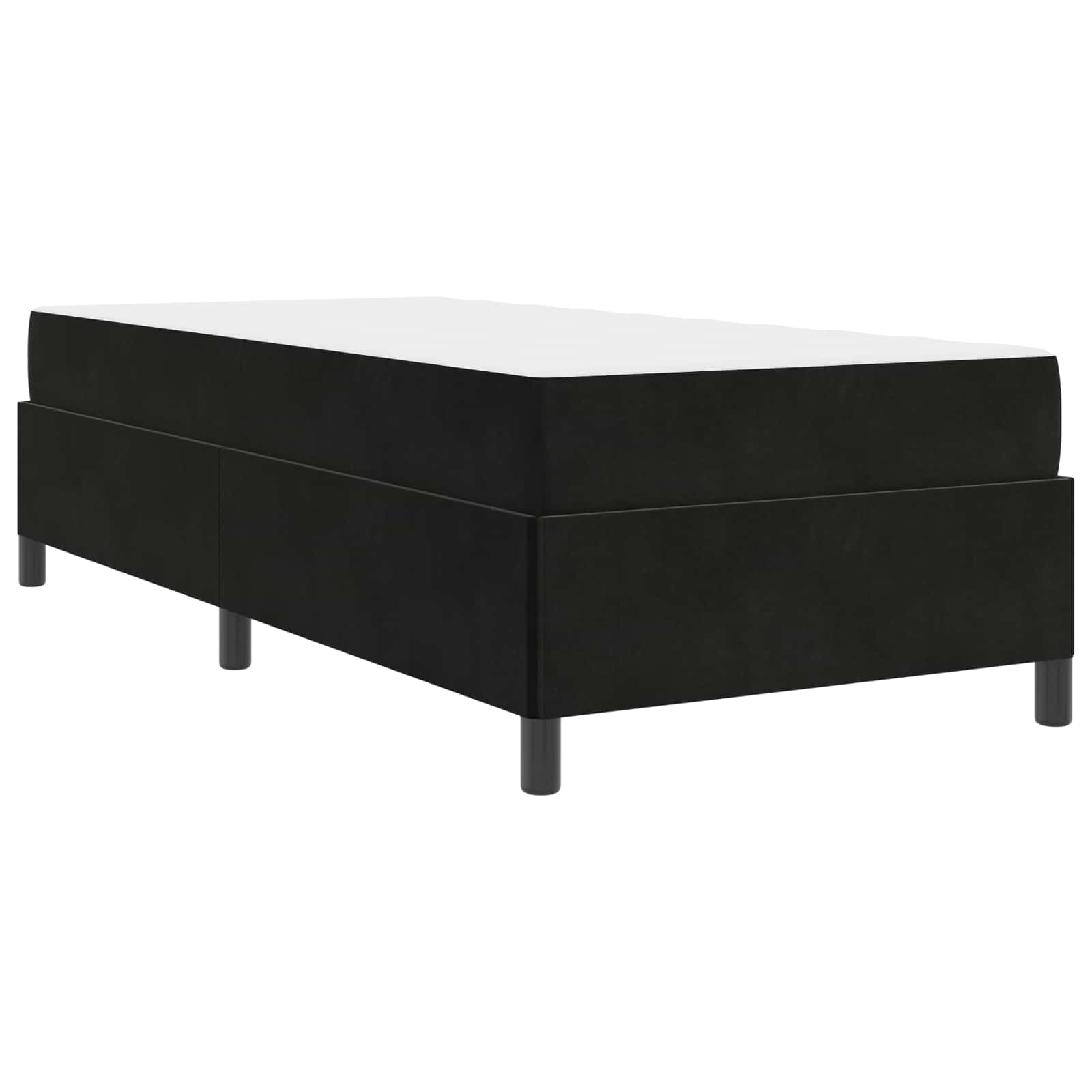Bettrahmen mit Matratze Schwarz 80 x 200 cm Stoff